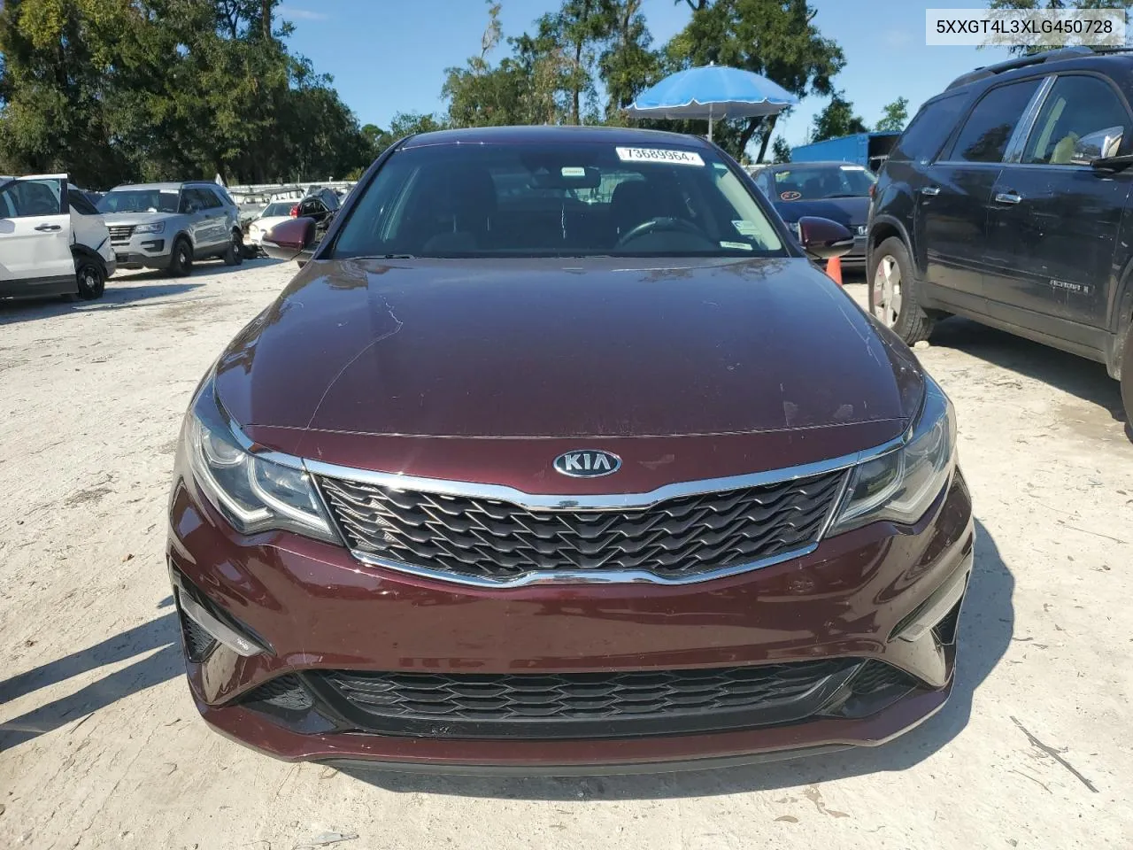 2020 Kia Optima Lx VIN: 5XXGT4L3XLG450728 Lot: 73689964