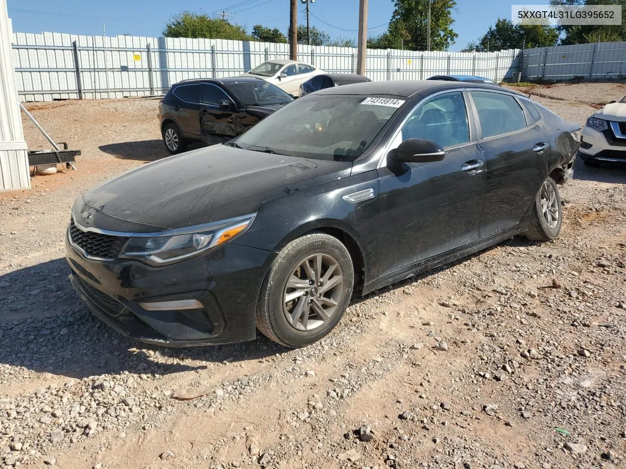 2020 Kia Optima Lx VIN: 5XXGT4L31LG395652 Lot: 74315914