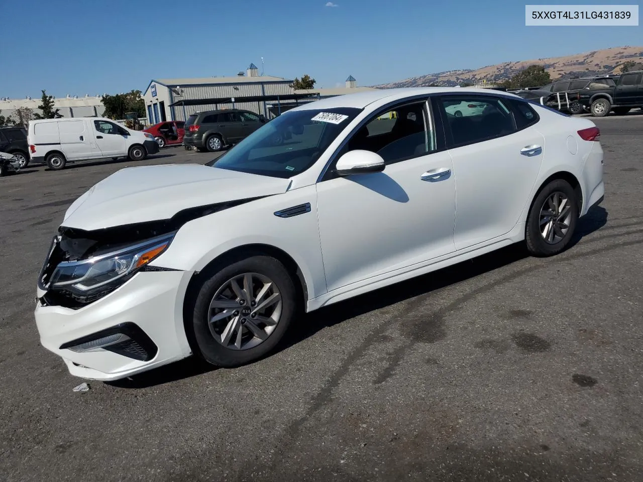 2020 Kia Optima Lx VIN: 5XXGT4L31LG431839 Lot: 75067064