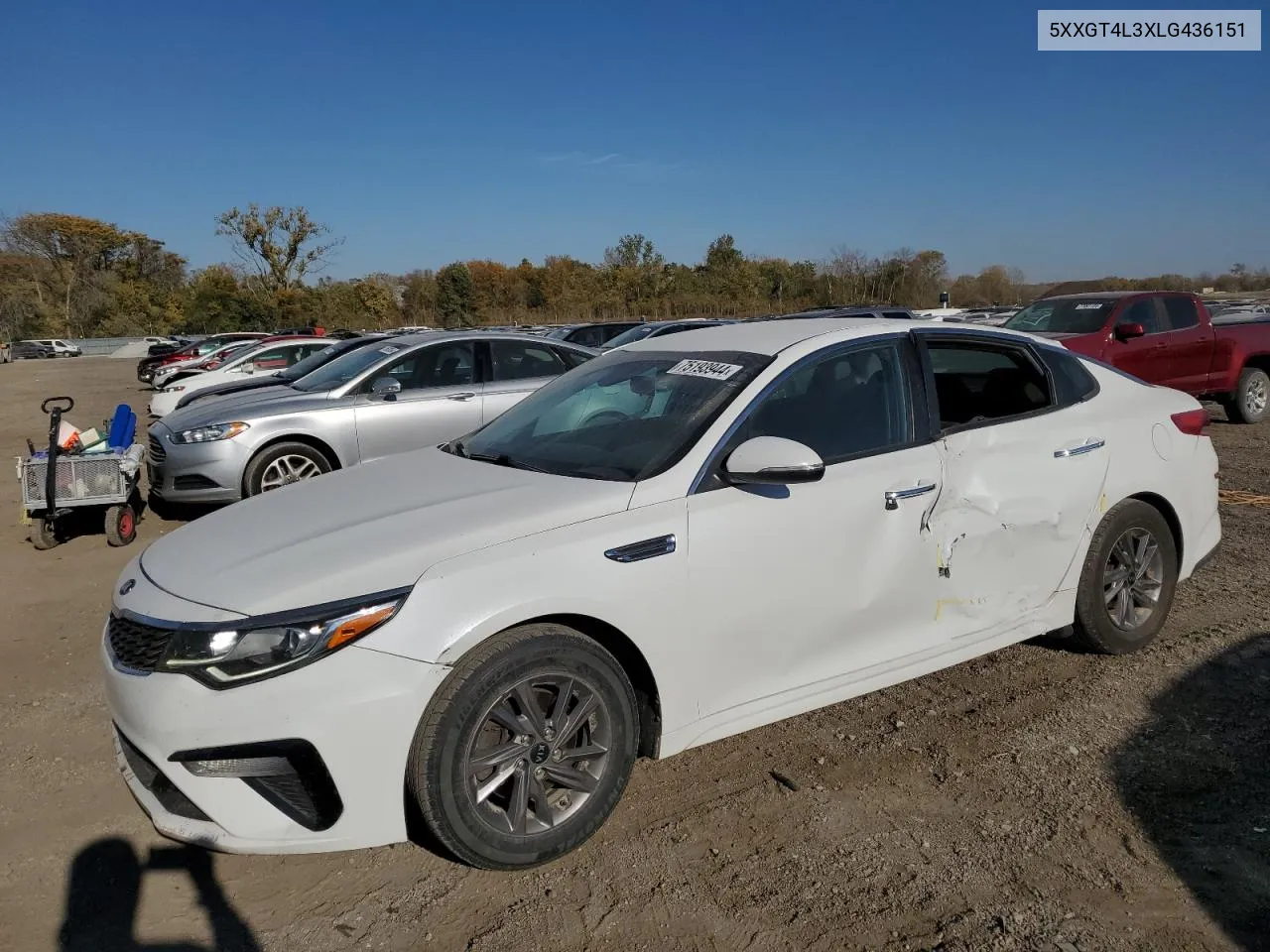 2020 Kia Optima Lx VIN: 5XXGT4L3XLG436151 Lot: 75193944