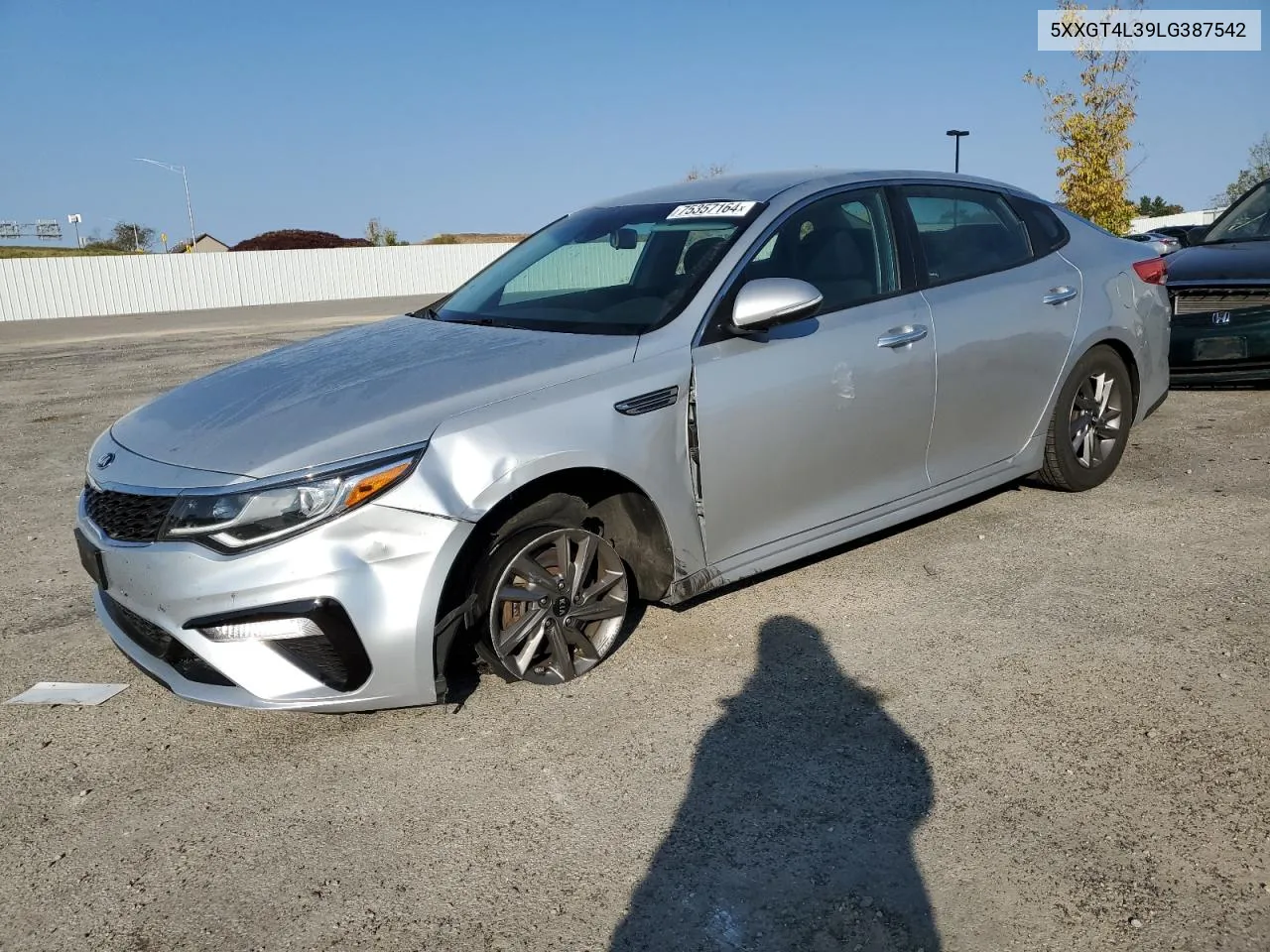 5XXGT4L39LG387542 2020 Kia Optima Lx