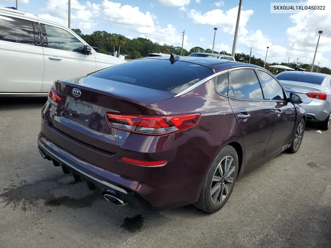 2020 Kia Optima Ex VIN: 5XXGU4L1XLG450322 Lot: 76027434