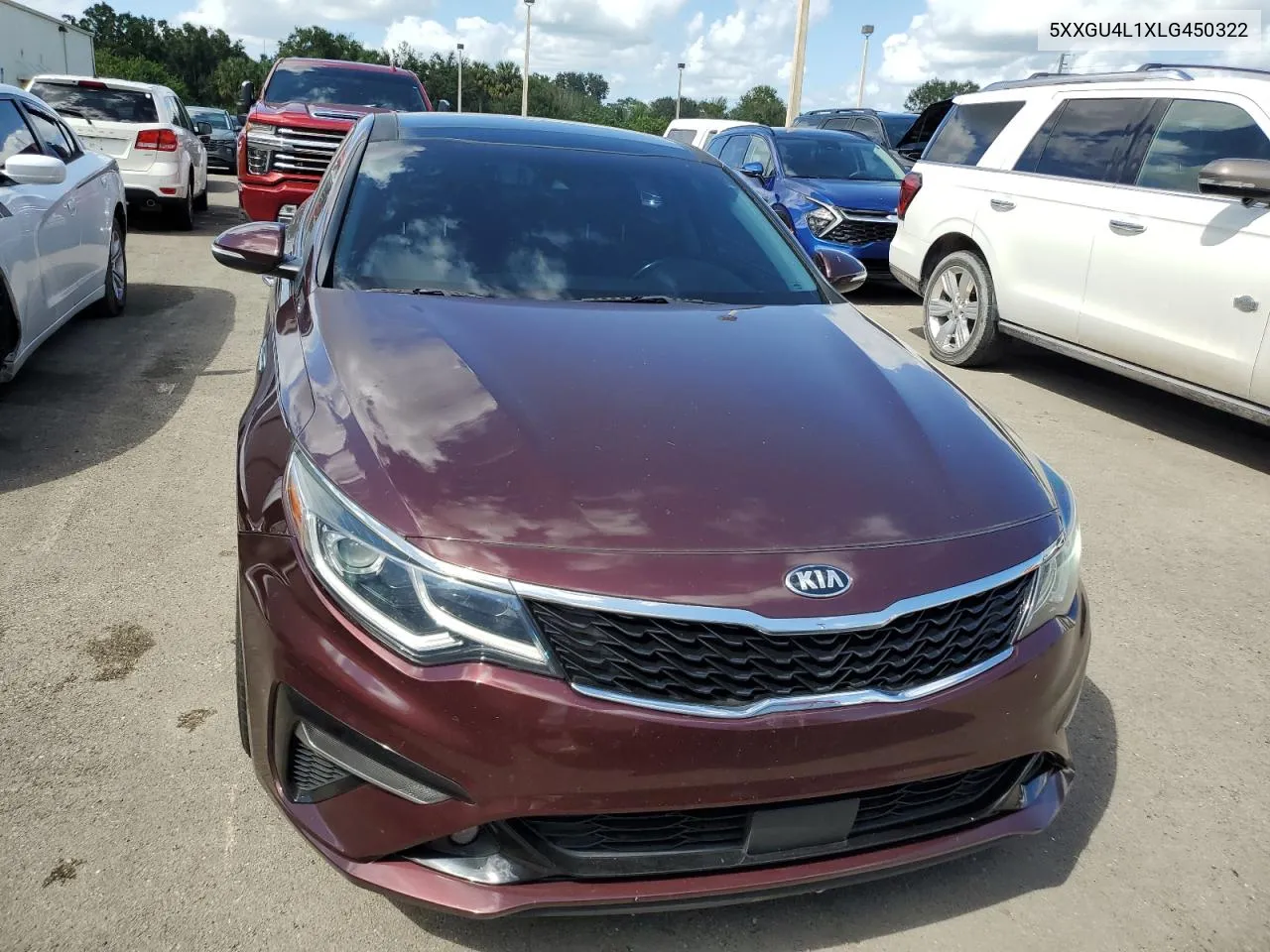 2020 Kia Optima Ex VIN: 5XXGU4L1XLG450322 Lot: 76027434