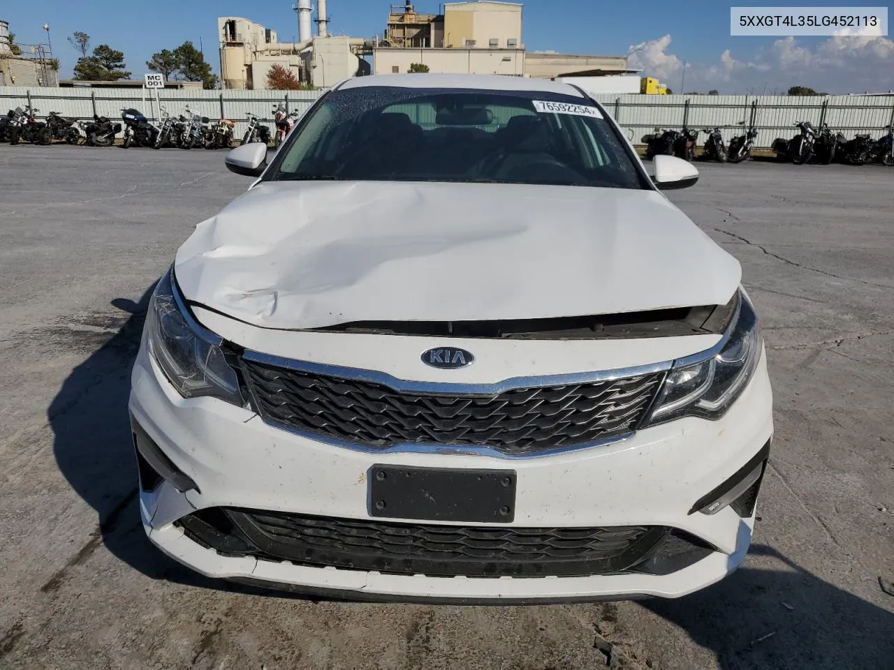 2020 Kia Optima Lx VIN: 5XXGT4L35LG452113 Lot: 76592254