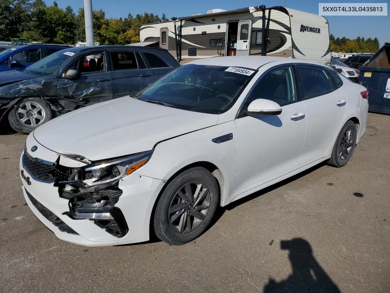 2020 Kia Optima Lx VIN: 5XXGT4L33LG435813 Lot: 77184934