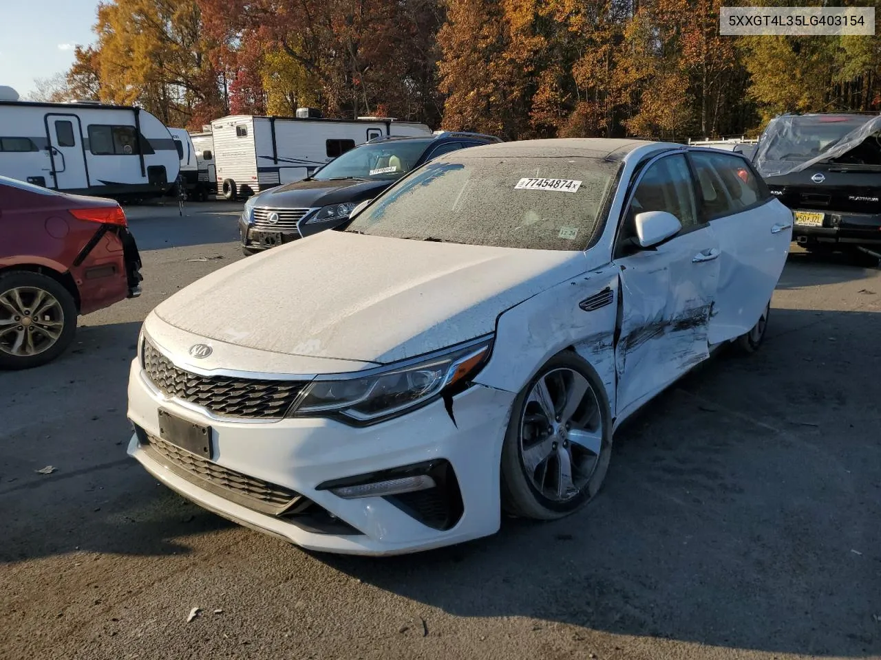 2020 Kia Optima Lx VIN: 5XXGT4L35LG403154 Lot: 77454874