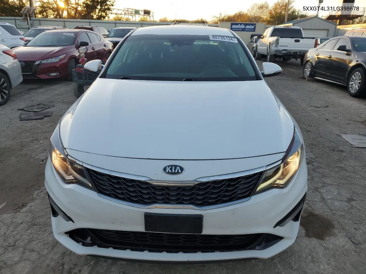 2020 Kia Optima Lx VIN: 5XXGT4L31LG398678 Lot: 80735134