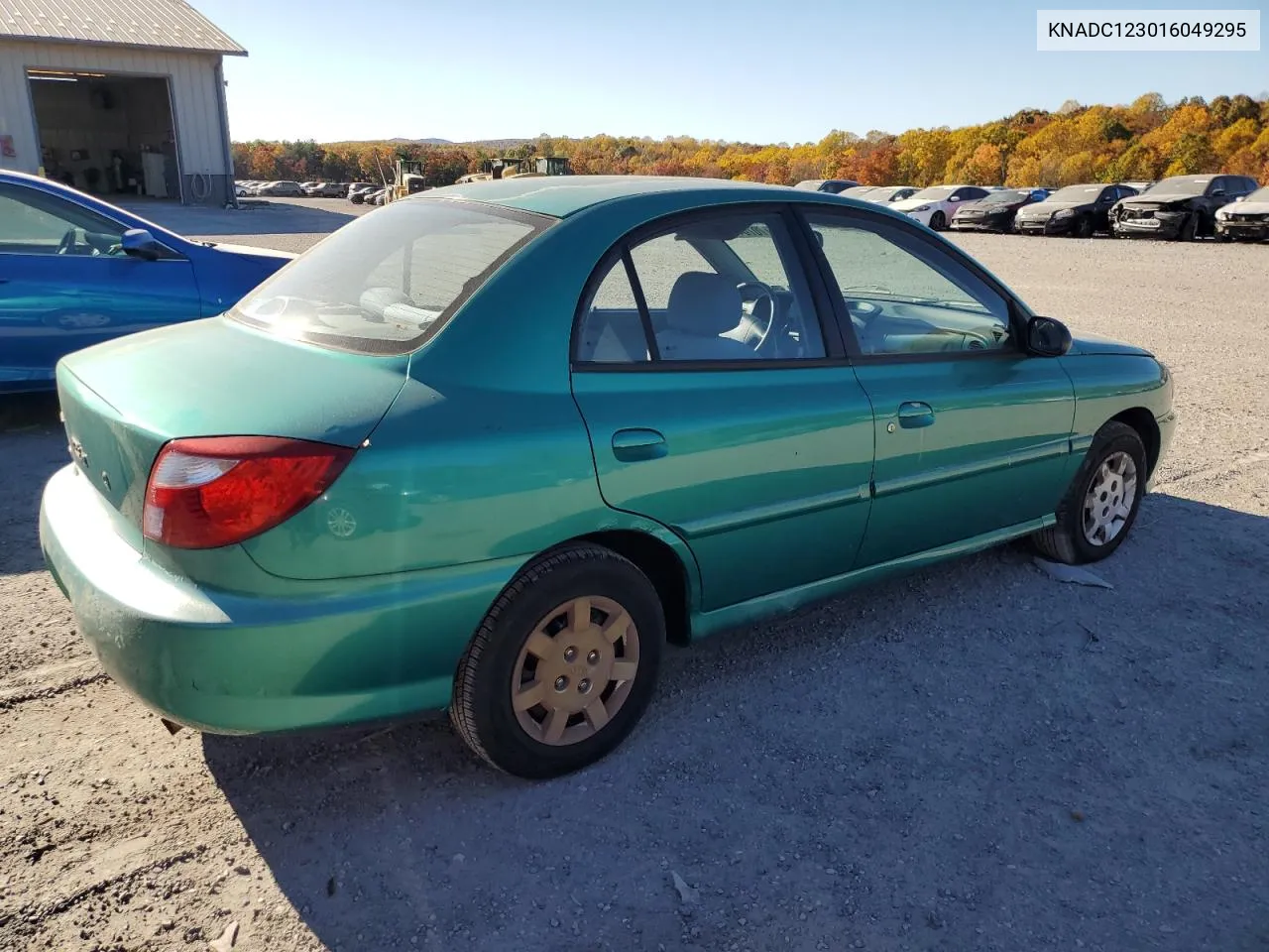 2001 Kia Rio VIN: KNADC123016049295 Lot: 77770704