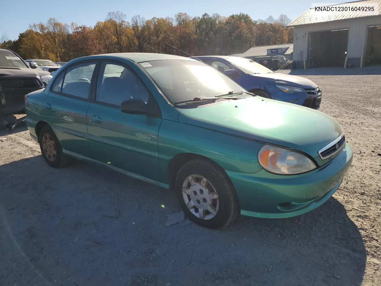 2001 Kia Rio VIN: KNADC123016049295 Lot: 77770704