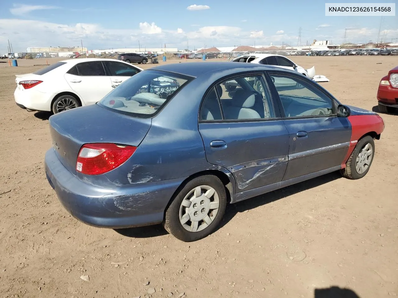 2002 Kia Rio VIN: KNADC123626154568 Lot: 47394254