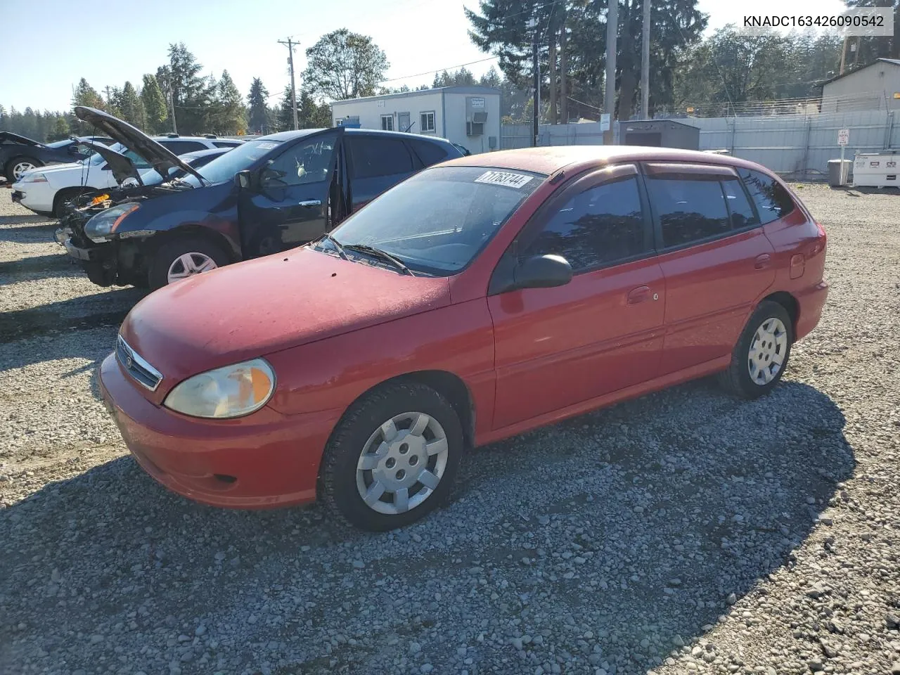 2002 Kia Rio Cinco VIN: KNADC163426090542 Lot: 71763744