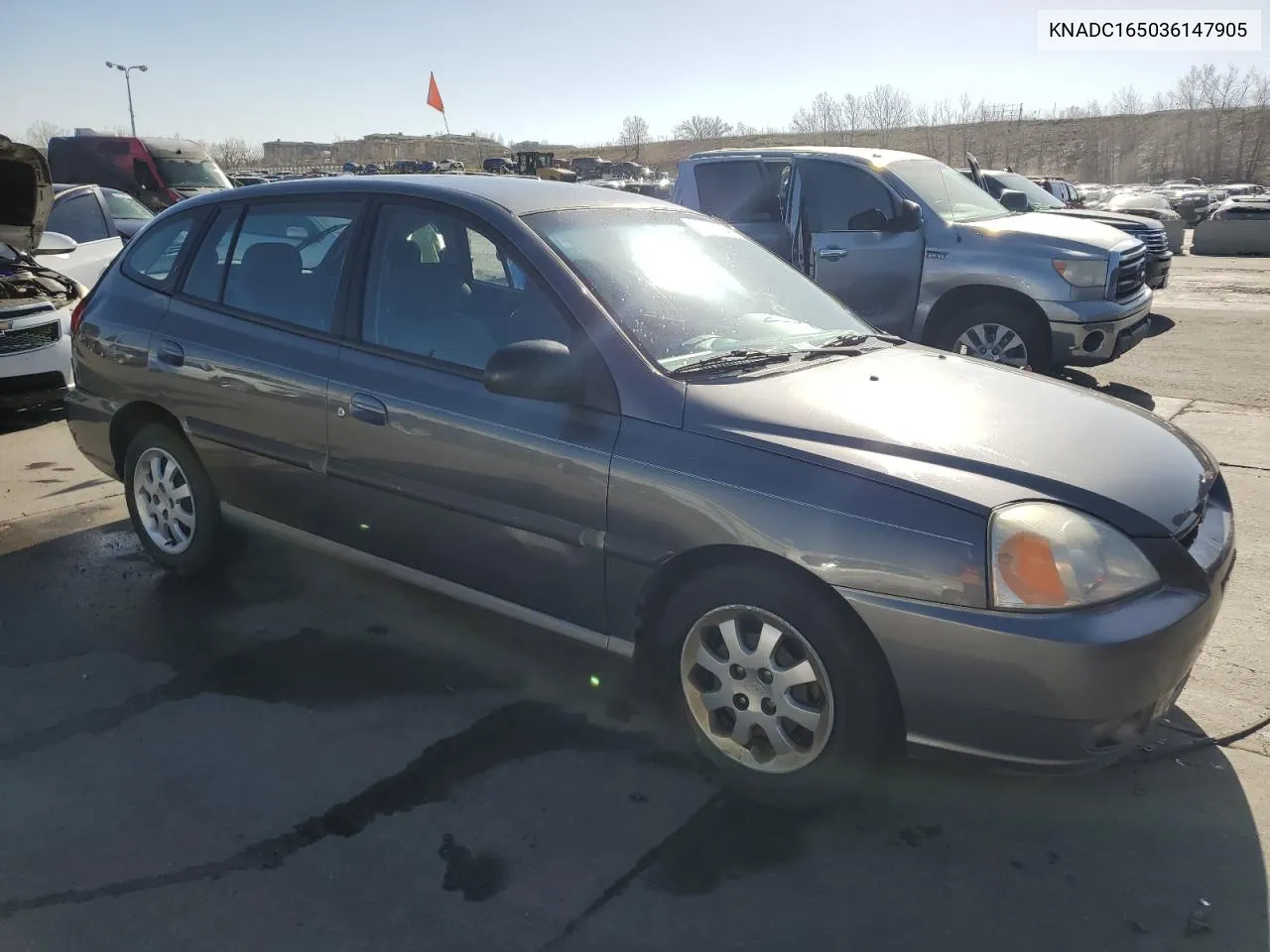 2003 Kia Rio Cinco VIN: KNADC165036147905 Lot: 50461634