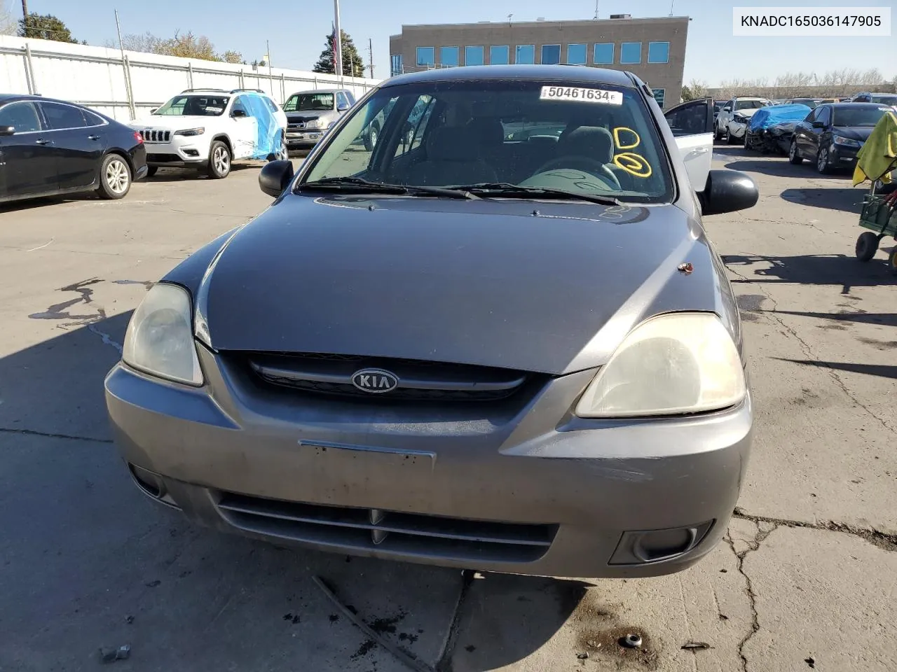 2003 Kia Rio Cinco VIN: KNADC165036147905 Lot: 50461634