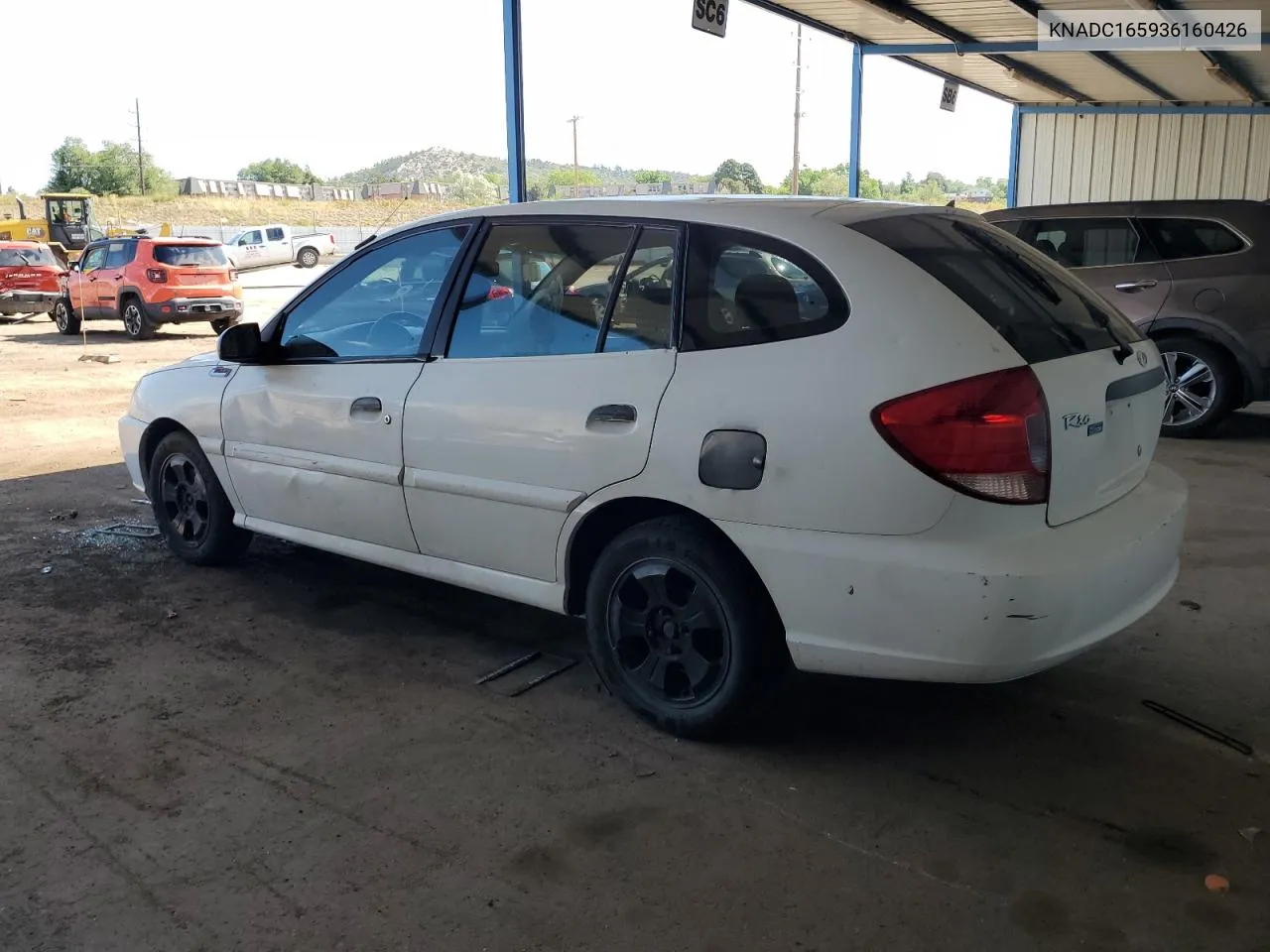 2003 Kia Rio Cinco VIN: KNADC165936160426 Lot: 62230554