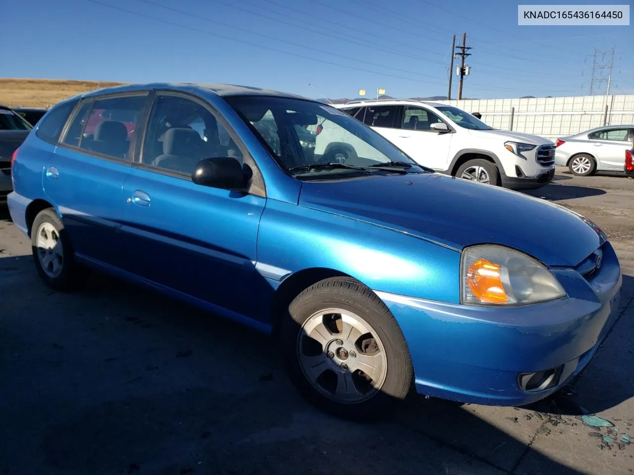 2003 Kia Rio Cinco VIN: KNADC165436164450 Lot: 78710304