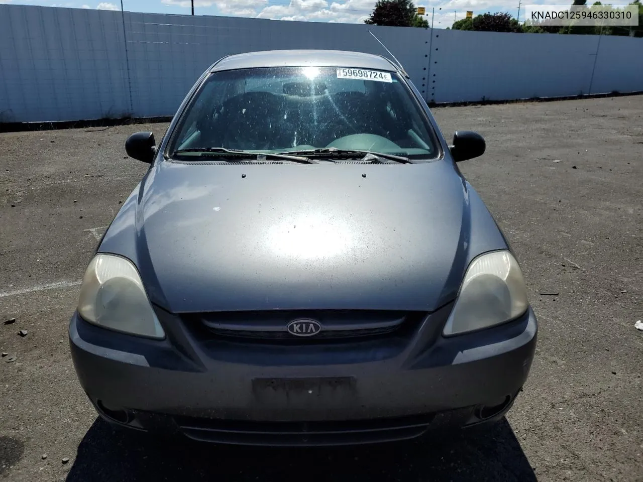 2004 Kia Rio VIN: KNADC125946330310 Lot: 69411894