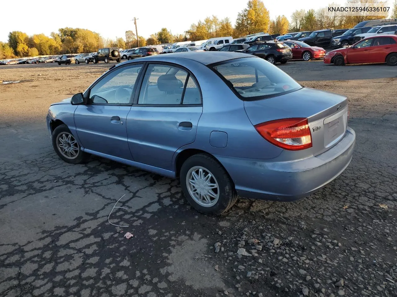 2004 Kia Rio VIN: KNADC125946336107 Lot: 79957854