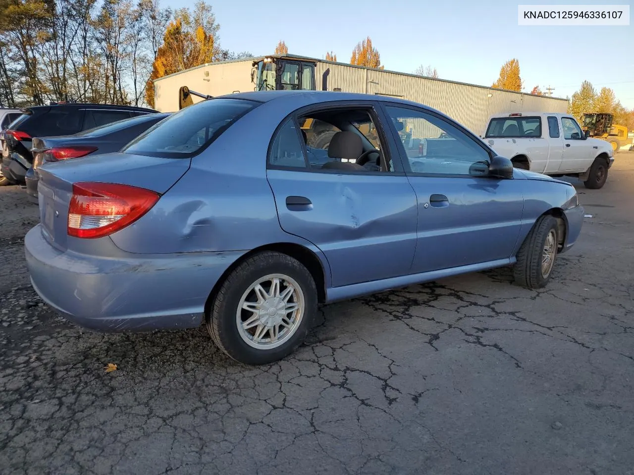 2004 Kia Rio VIN: KNADC125946336107 Lot: 79957854