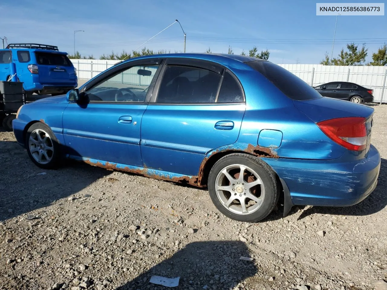 2005 Kia Rio VIN: KNADC125856386773 Lot: 72067694