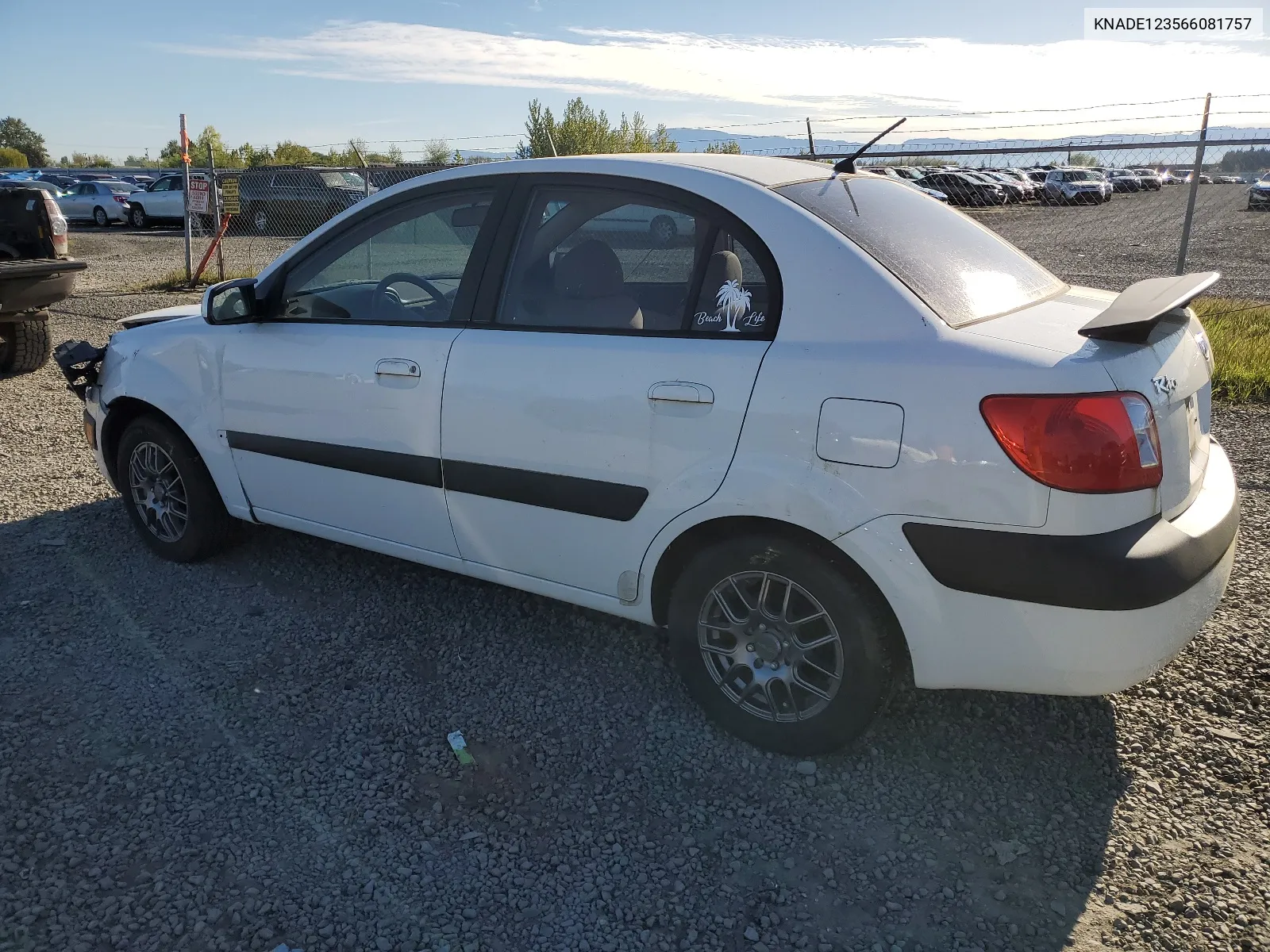 2006 Kia Rio VIN: KNADE123566081757 Lot: 50908254