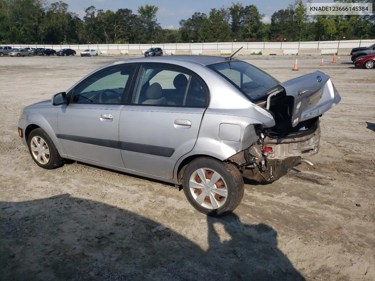 2006 Kia Rio VIN: KNADE123666145384 Lot: 67532454