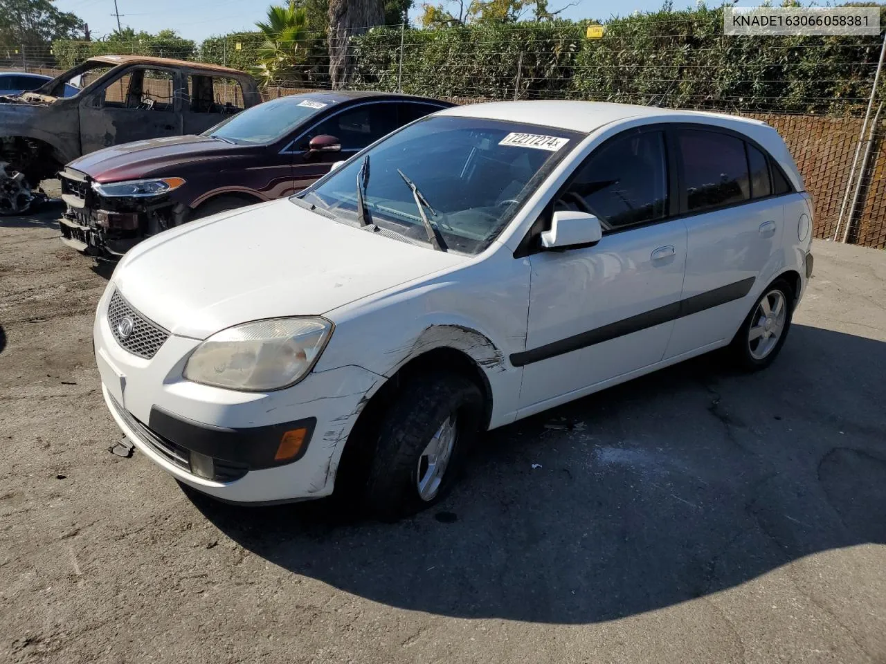 2006 Kia Rio 5 VIN: KNADE163066058381 Lot: 72277274