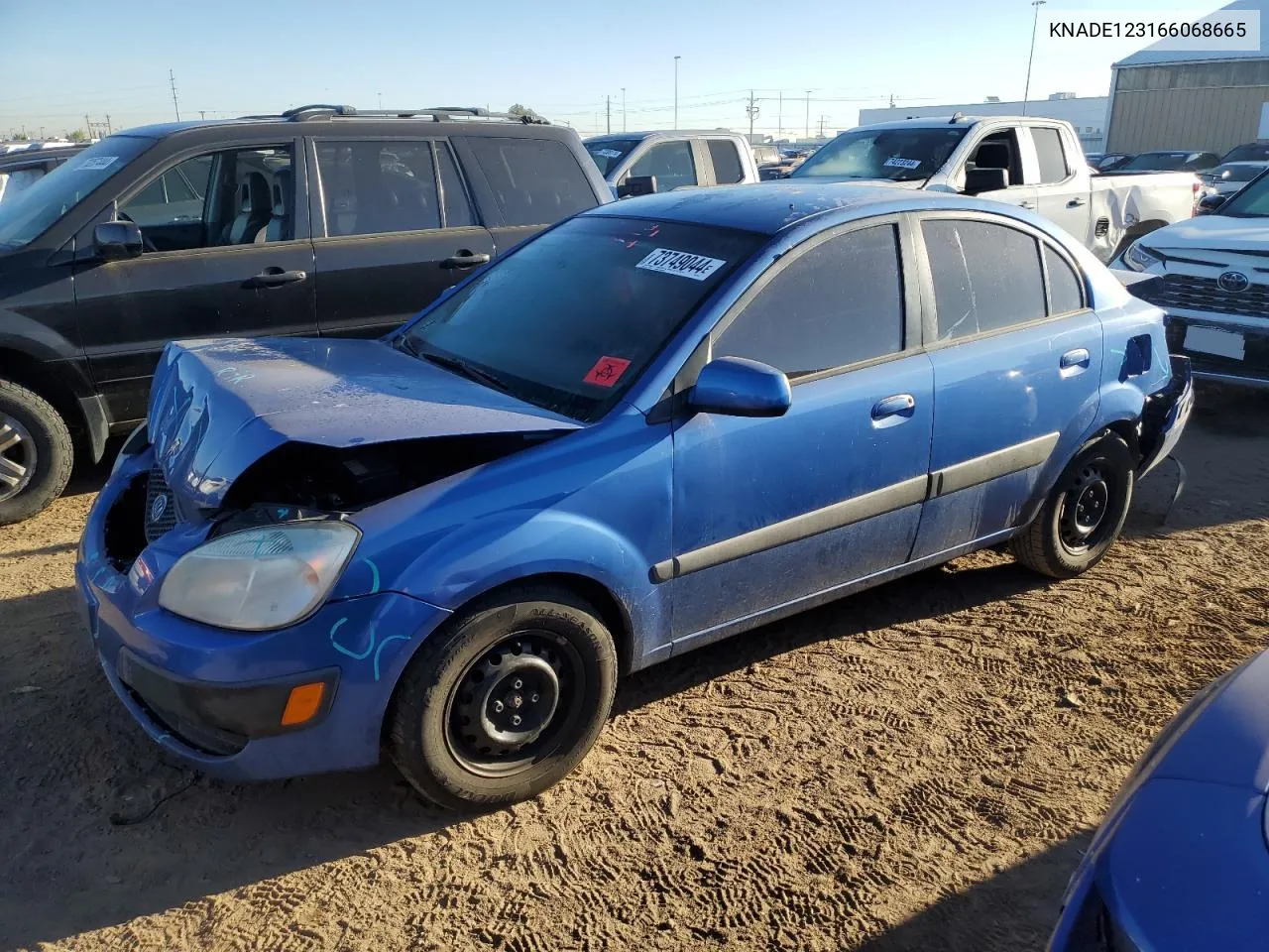 2006 Kia Rio VIN: KNADE123166068665 Lot: 73749044