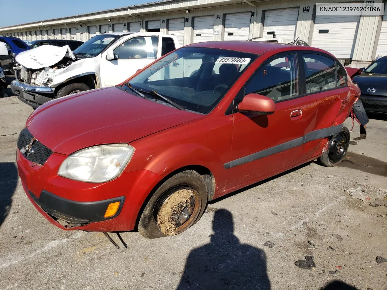 2007 Kia Rio Base VIN: KNADE123976204896 Lot: 63579683