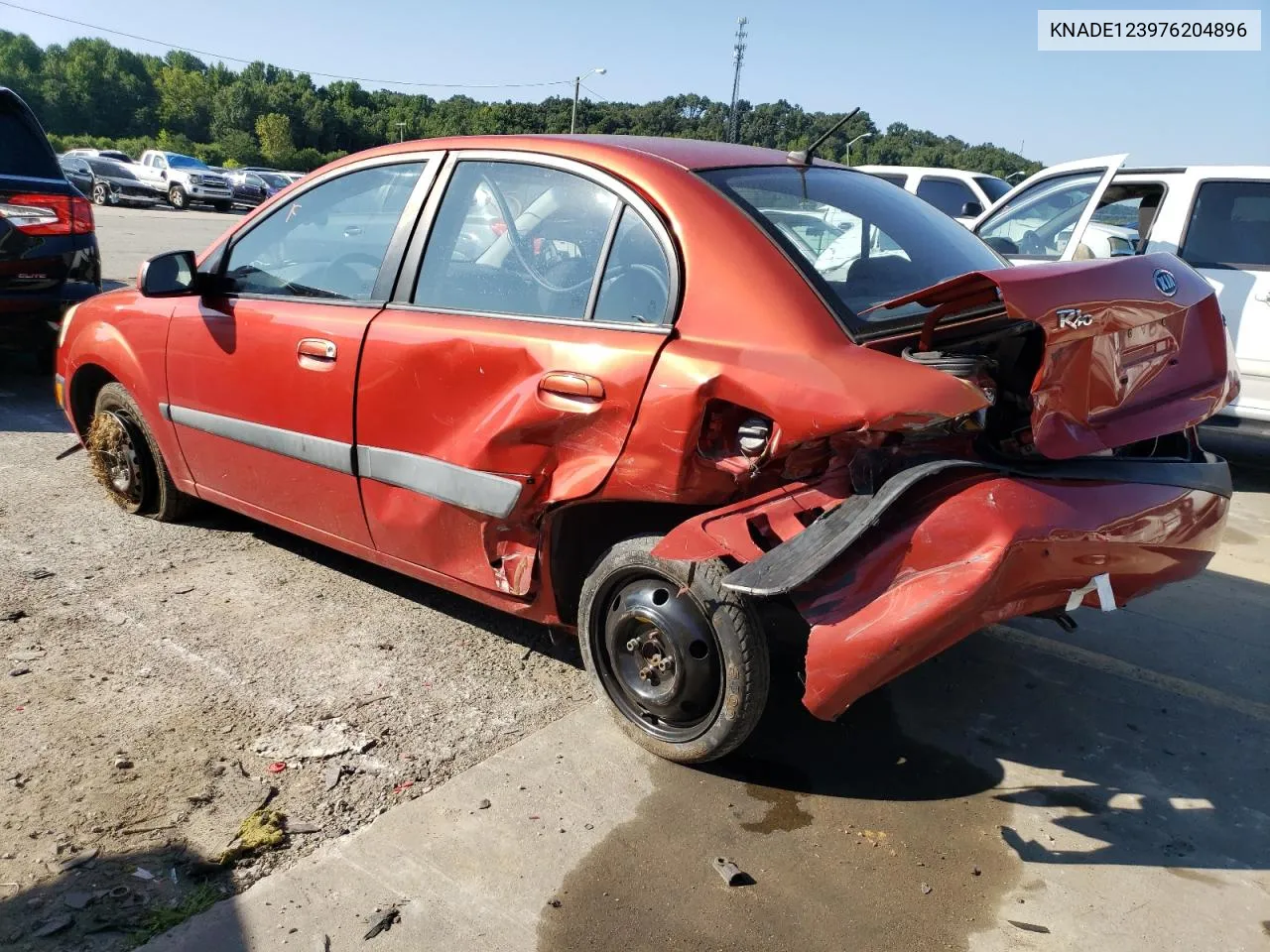 2007 Kia Rio Base VIN: KNADE123976204896 Lot: 63579683