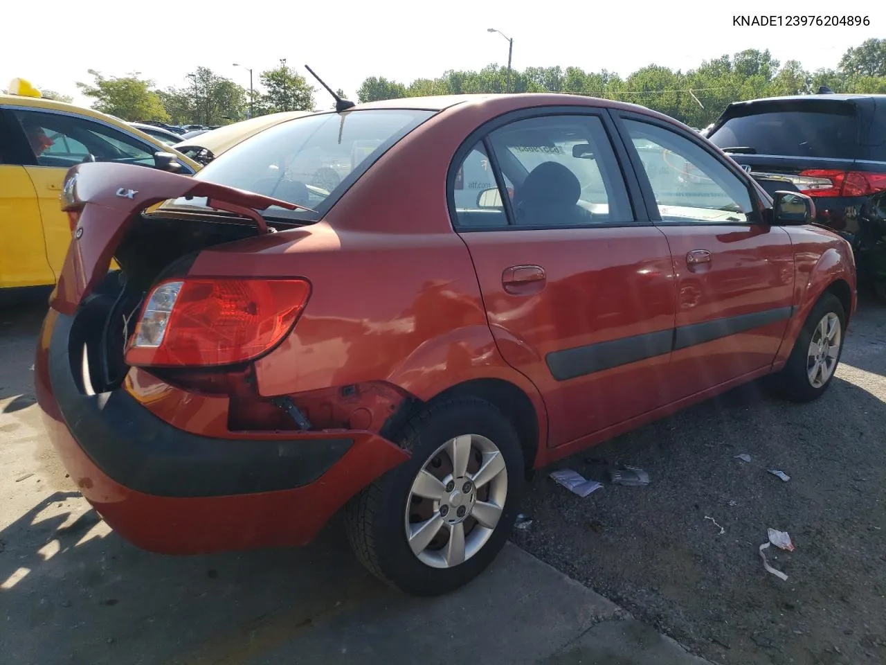 2007 Kia Rio Base VIN: KNADE123976204896 Lot: 63579683