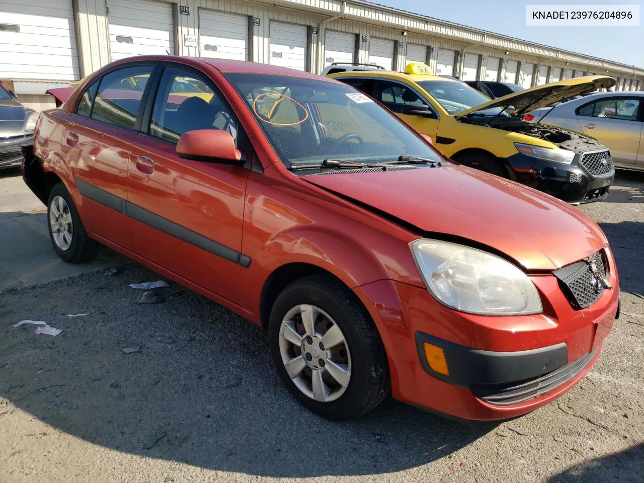 2007 Kia Rio Base VIN: KNADE123976204896 Lot: 63579683