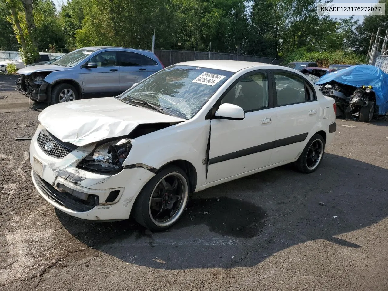 2007 Kia Rio Base VIN: KNADE123176272027 Lot: 66565084