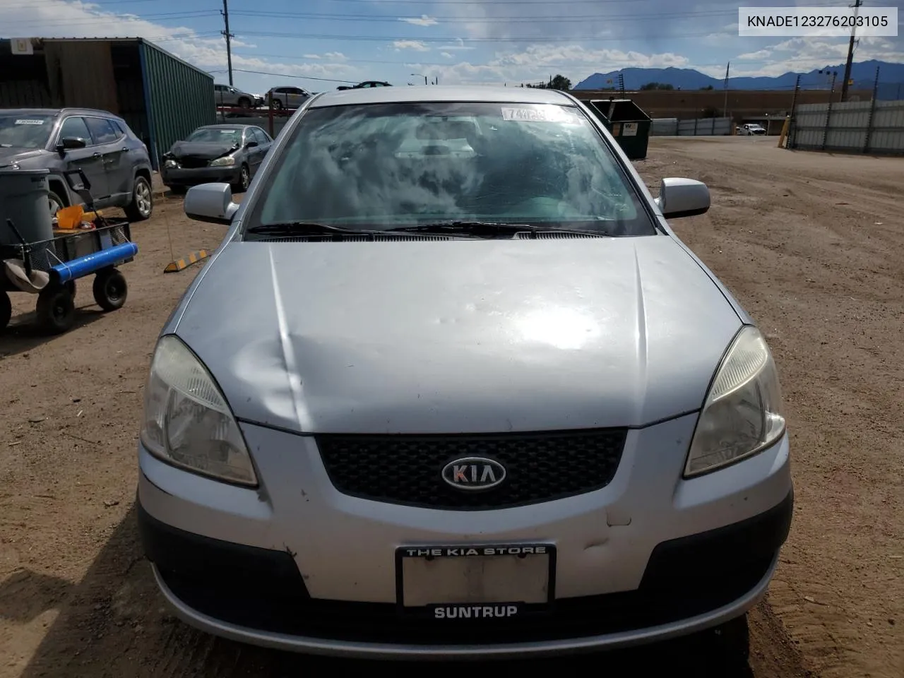 2007 Kia Rio Base VIN: KNADE123276203105 Lot: 74020064