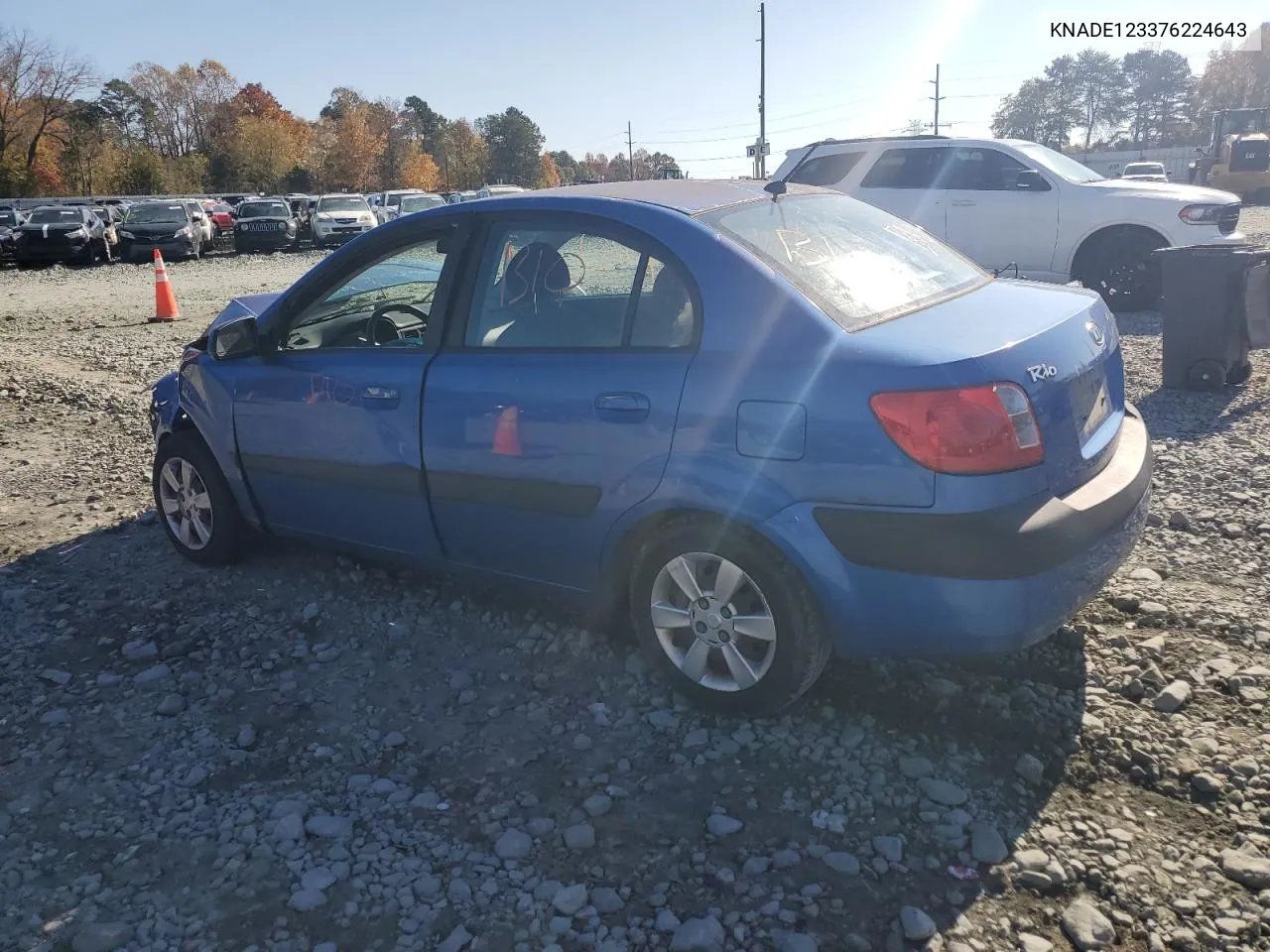 2007 Kia Rio Base VIN: KNADE123376224643 Lot: 78474304