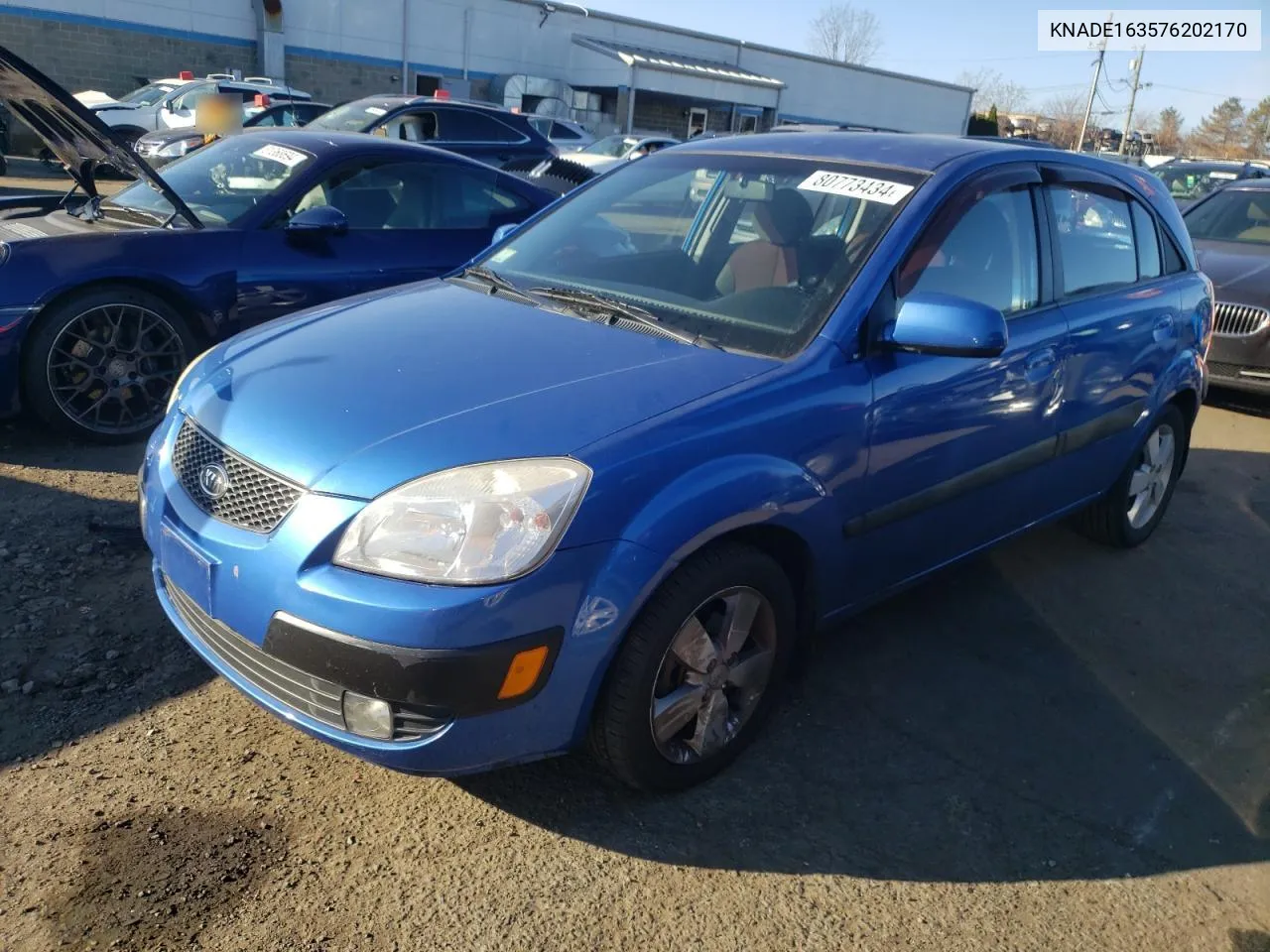 2007 Kia Rio 5 Sx VIN: KNADE163576202170 Lot: 80773434