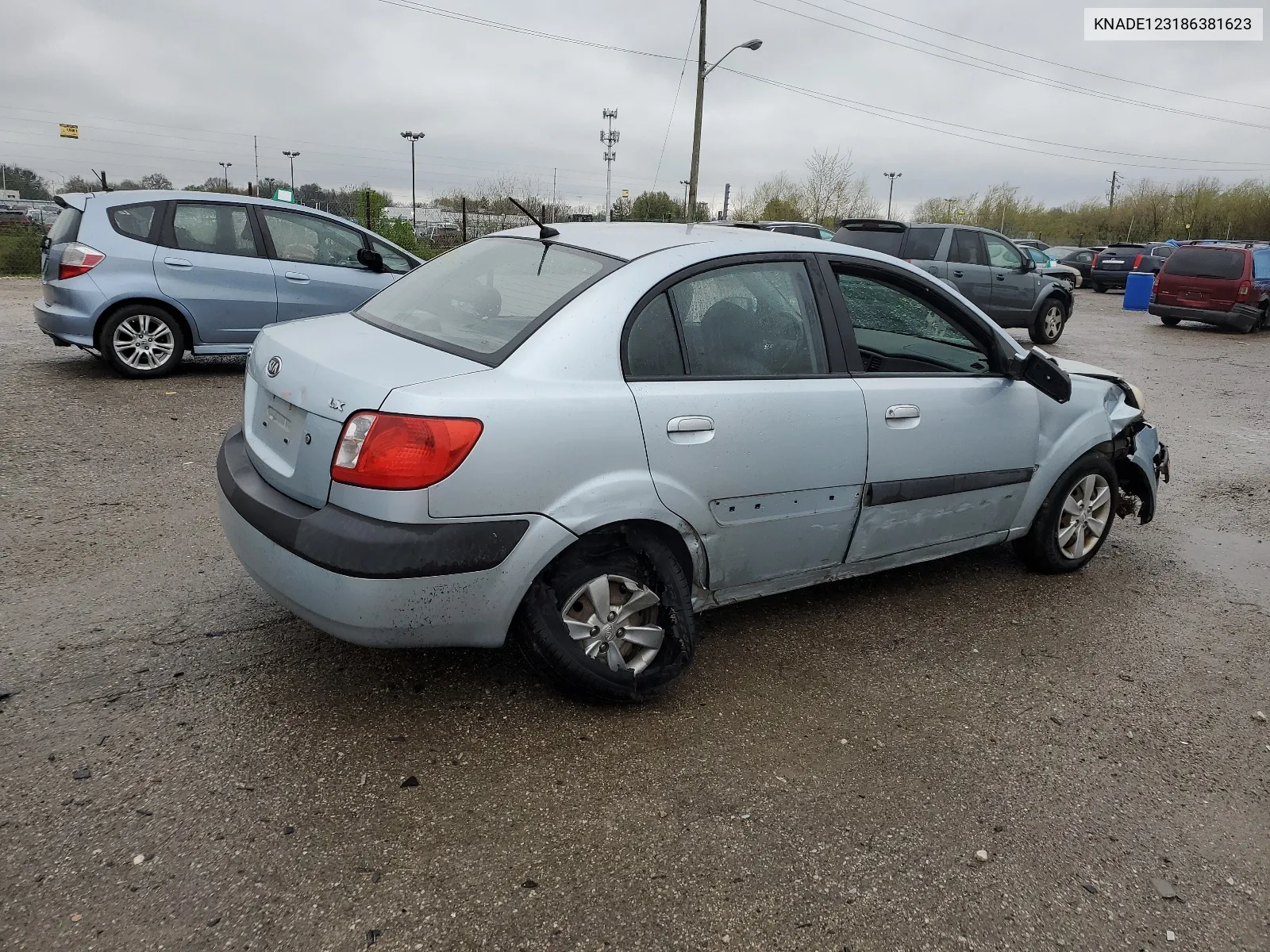 2008 Kia Rio Base VIN: KNADE123186381623 Lot: 50626754