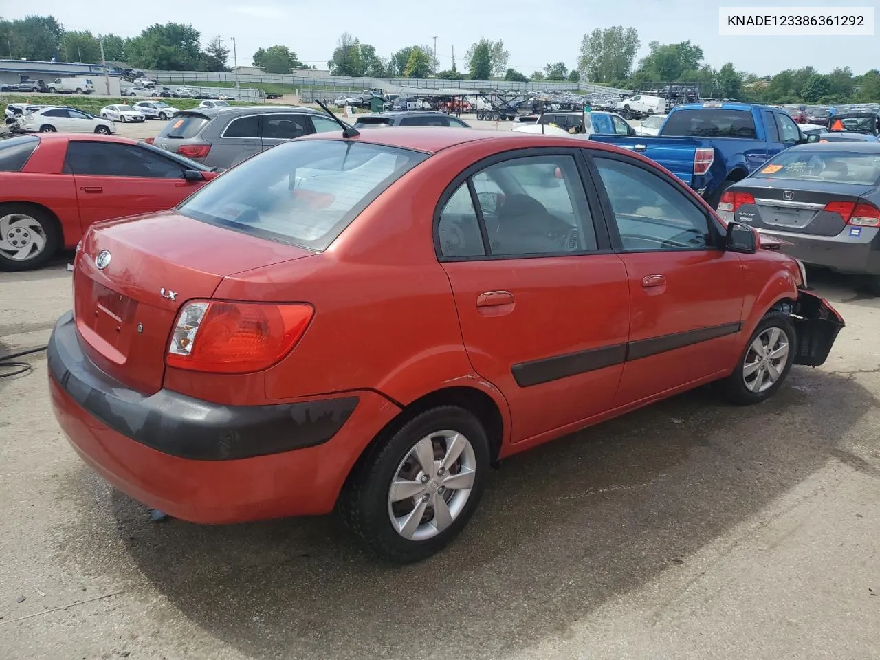 2008 Kia Rio Base VIN: KNADE123386361292 Lot: 53148074