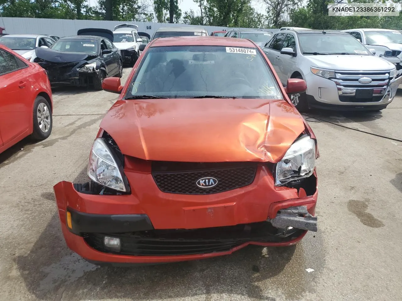 2008 Kia Rio Base VIN: KNADE123386361292 Lot: 53148074