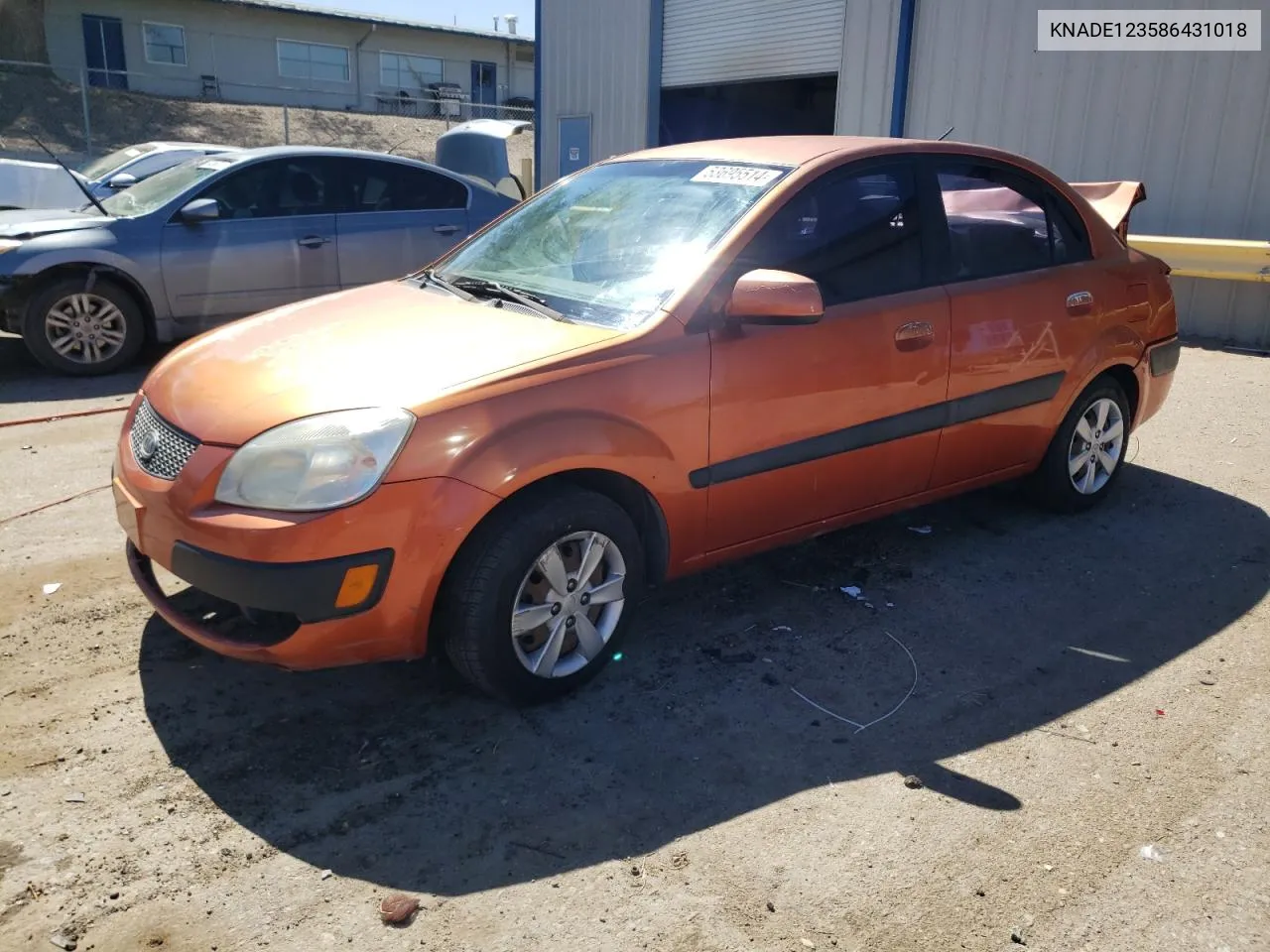 2008 Kia Rio Base VIN: KNADE123586431018 Lot: 53695514