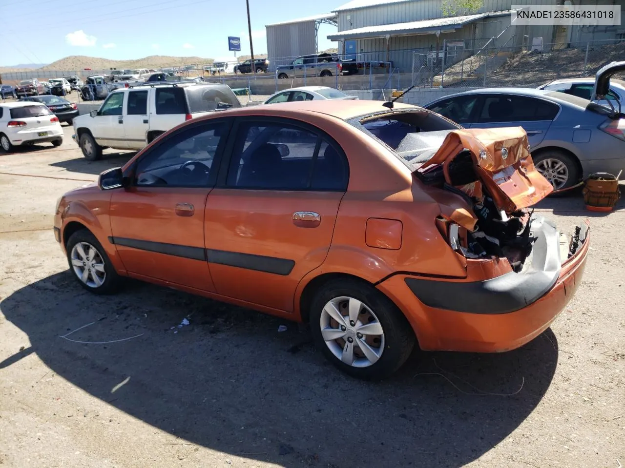 2008 Kia Rio Base VIN: KNADE123586431018 Lot: 53695514