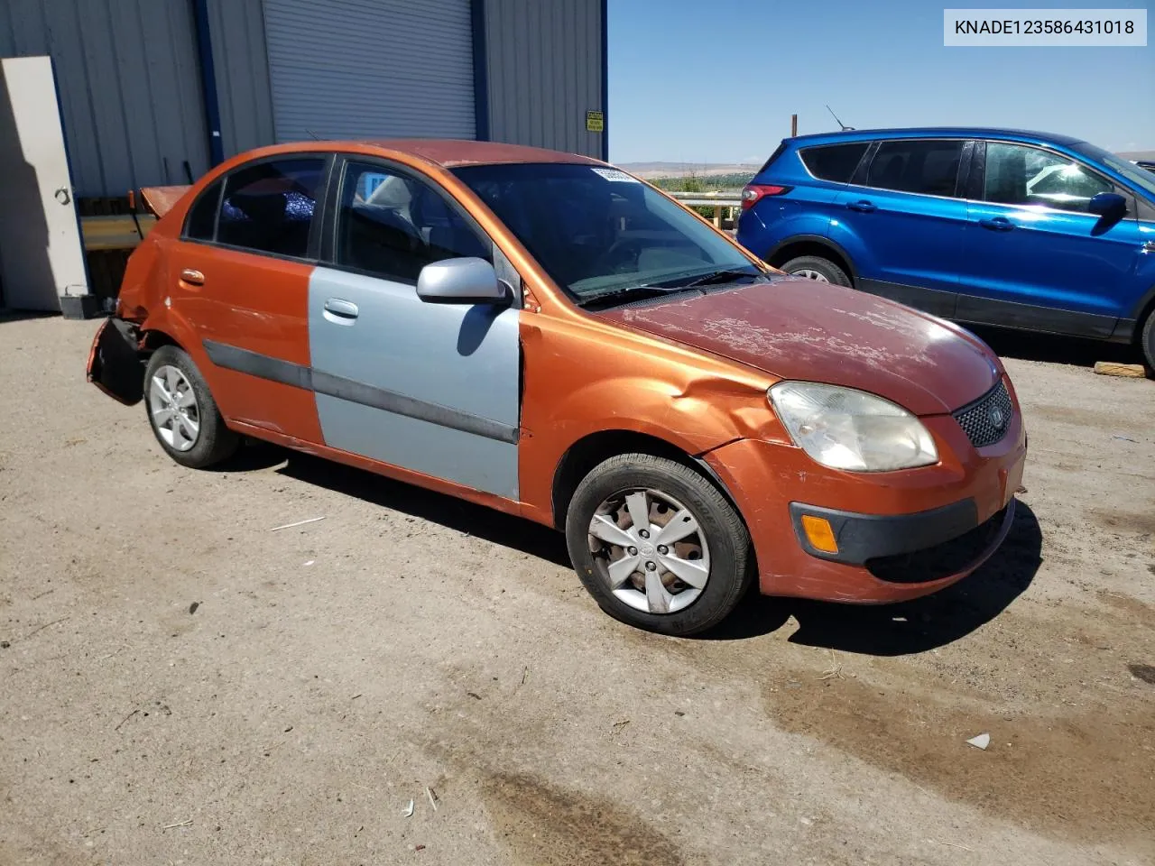 2008 Kia Rio Base VIN: KNADE123586431018 Lot: 53695514