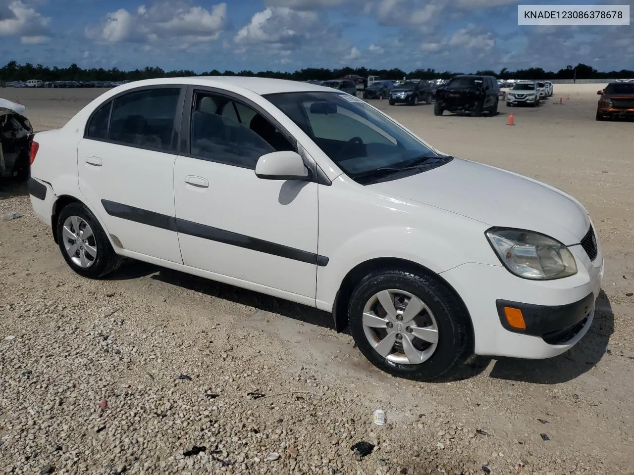 2008 Kia Rio Base VIN: KNADE123086378678 Lot: 69779094