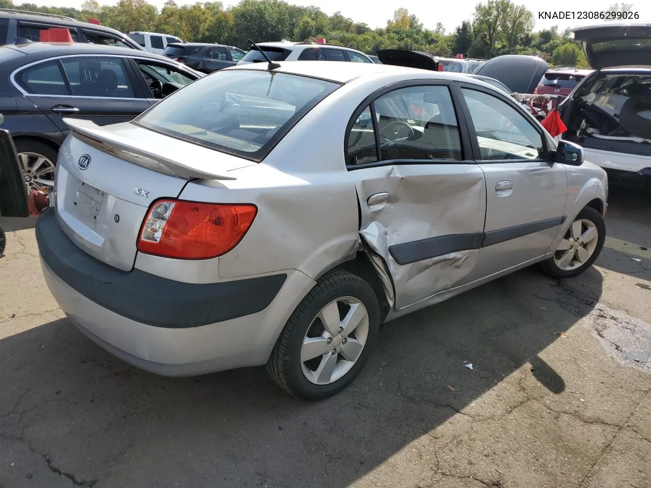 2008 Kia Rio Base VIN: KNADE123086299026 Lot: 71440574