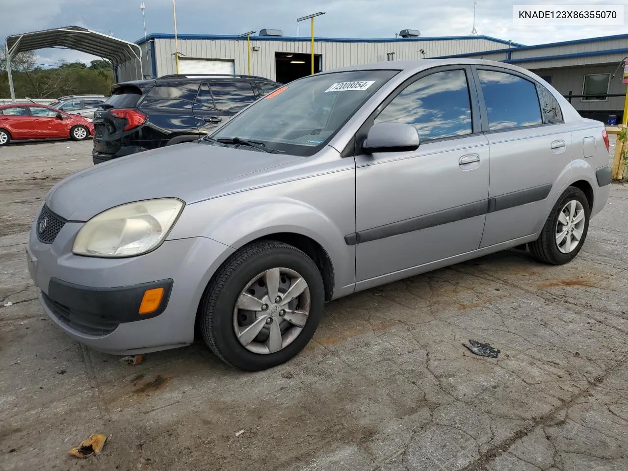 2008 Kia Rio Base VIN: KNADE123X86355070 Lot: 72008054