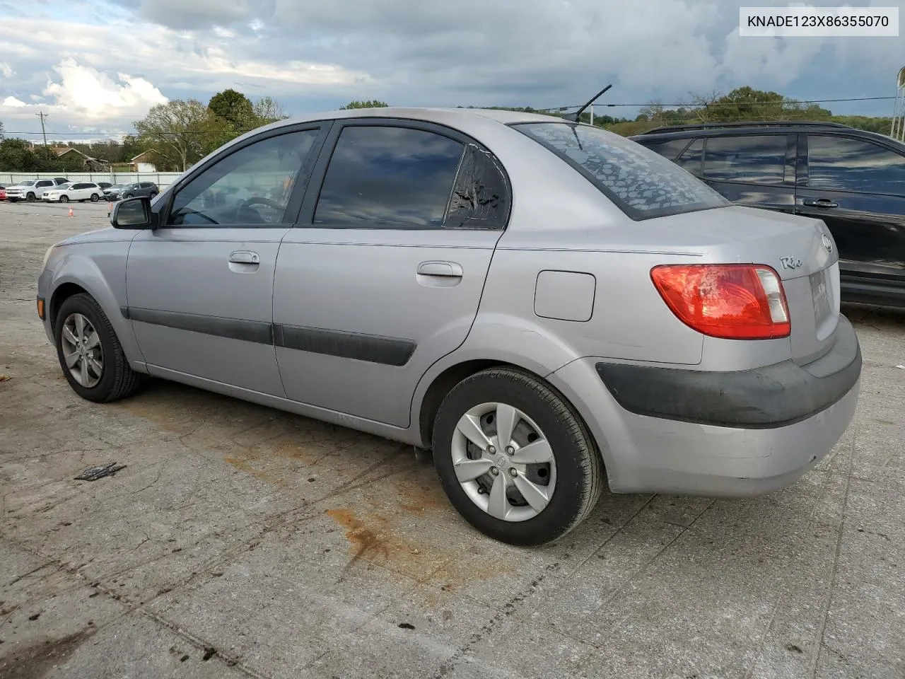 2008 Kia Rio Base VIN: KNADE123X86355070 Lot: 72008054