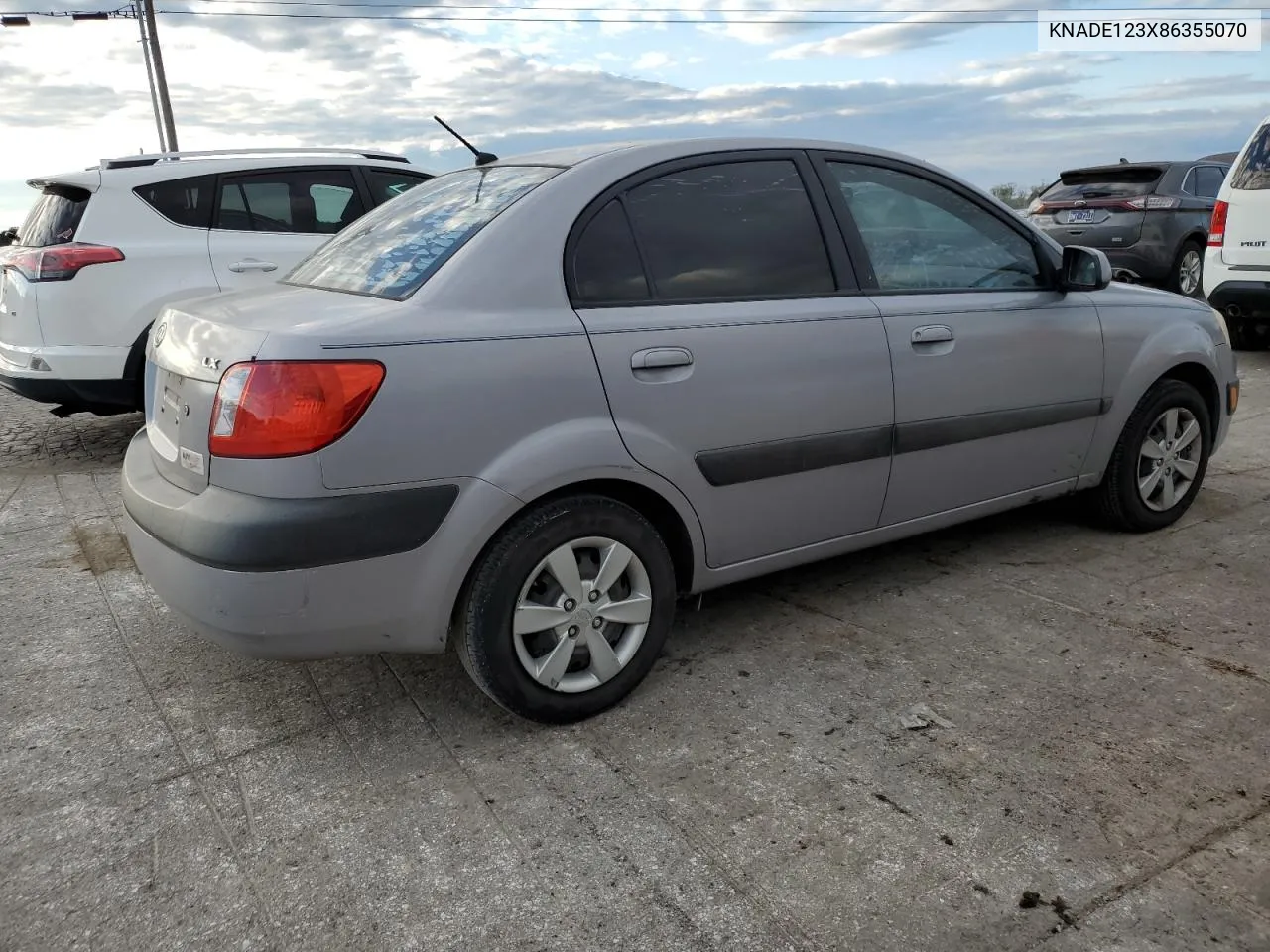 2008 Kia Rio Base VIN: KNADE123X86355070 Lot: 72008054