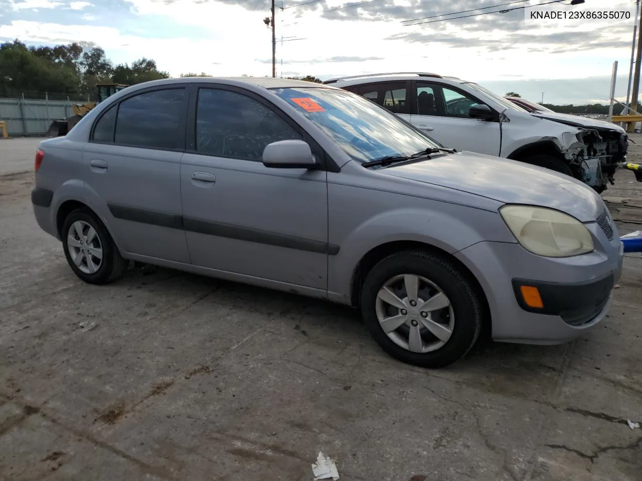 2008 Kia Rio Base VIN: KNADE123X86355070 Lot: 72008054