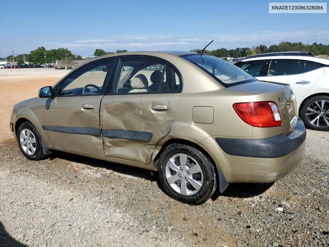 2008 Kia Rio Base VIN: KNADE123086328086 Lot: 72167184