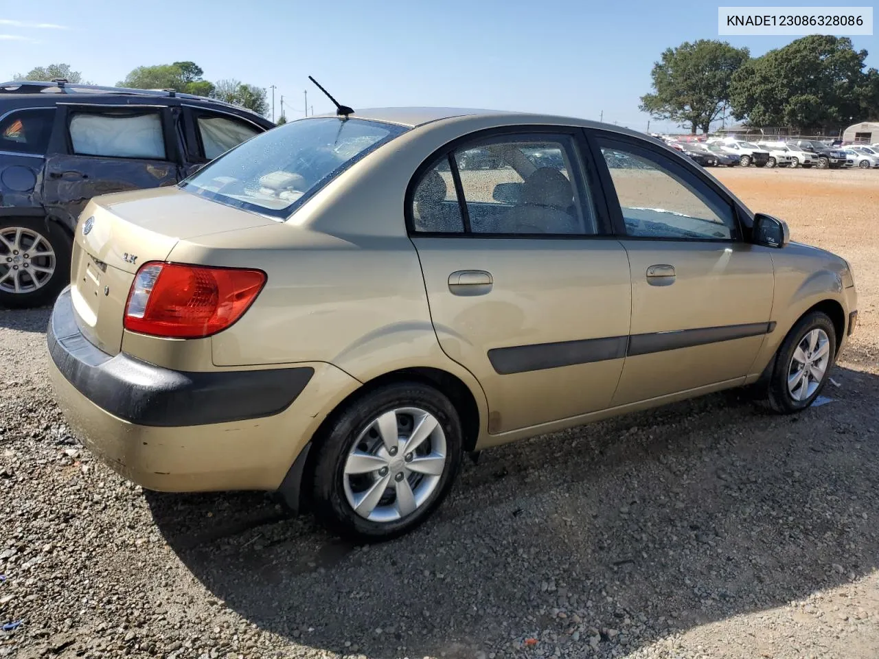 2008 Kia Rio Base VIN: KNADE123086328086 Lot: 72167184