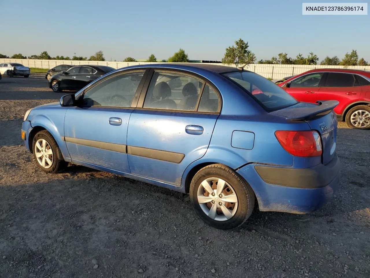 2008 Kia Rio Base VIN: KNADE123786396174 Lot: 72940524